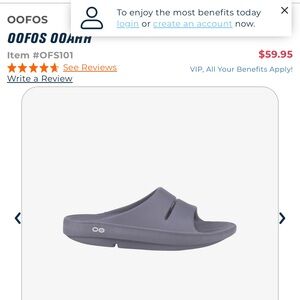 Oofos ooaah unisex sandals Mauve BNWT M8/W10